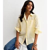 Women's Light Yellow Stripe Long Sleeve Shirt New Look | New Look (UK)
