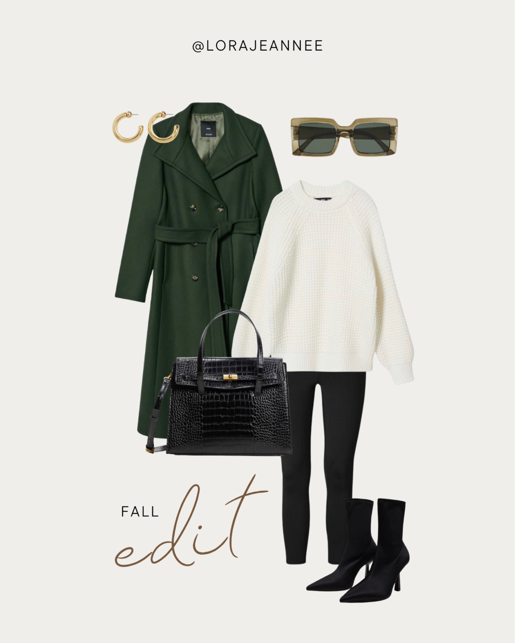 Fall favourites! Green coat, oversize sweater, comfortable Amazon leggings, heeled booties! 💃 xx Lora

#LTKU #LTKSeasonal #LTKstyletip