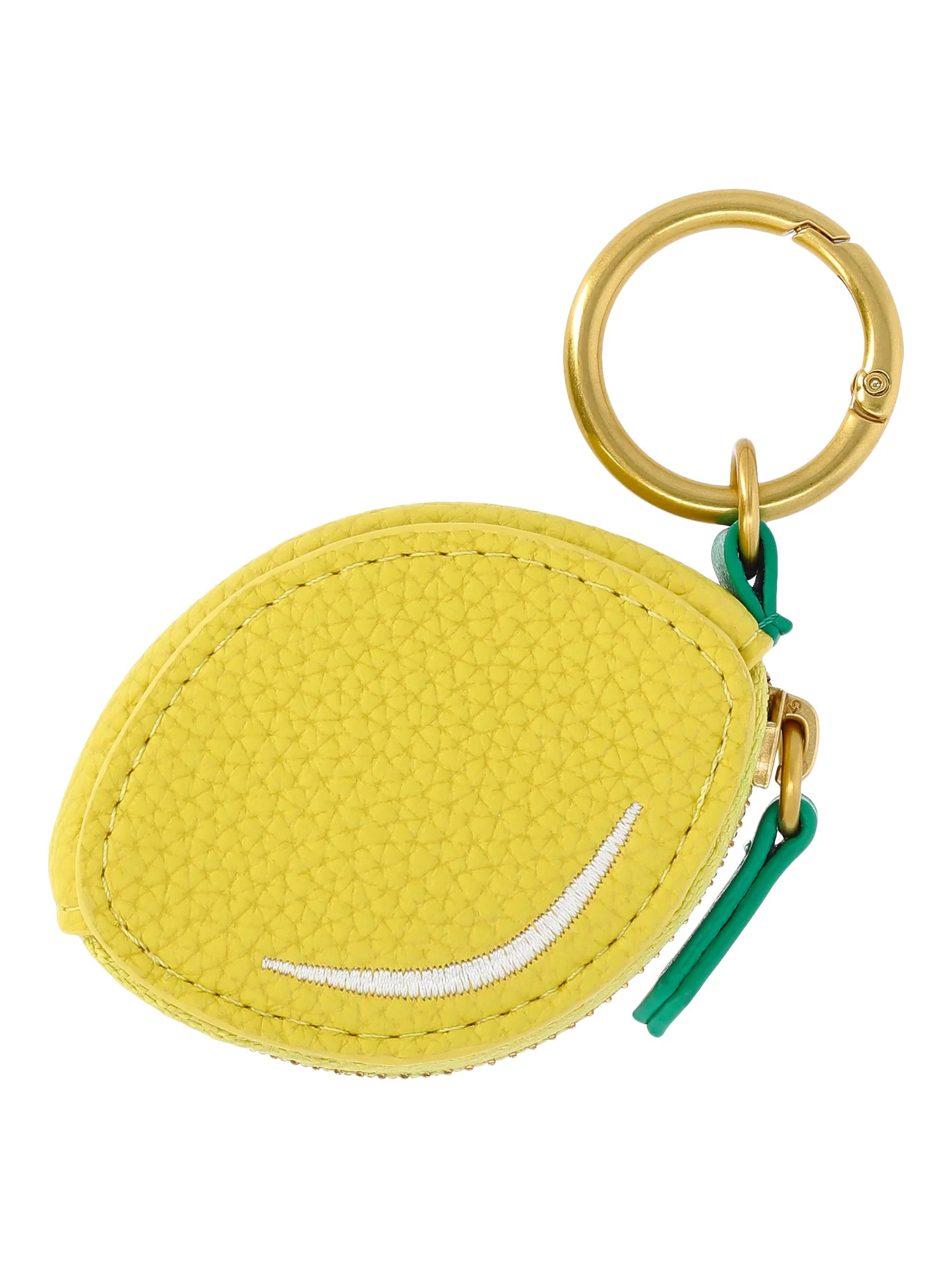 Free Assembly Women's Lemon Coin Pouch Handbag Charm with Gold O-ring | Walmart (US)