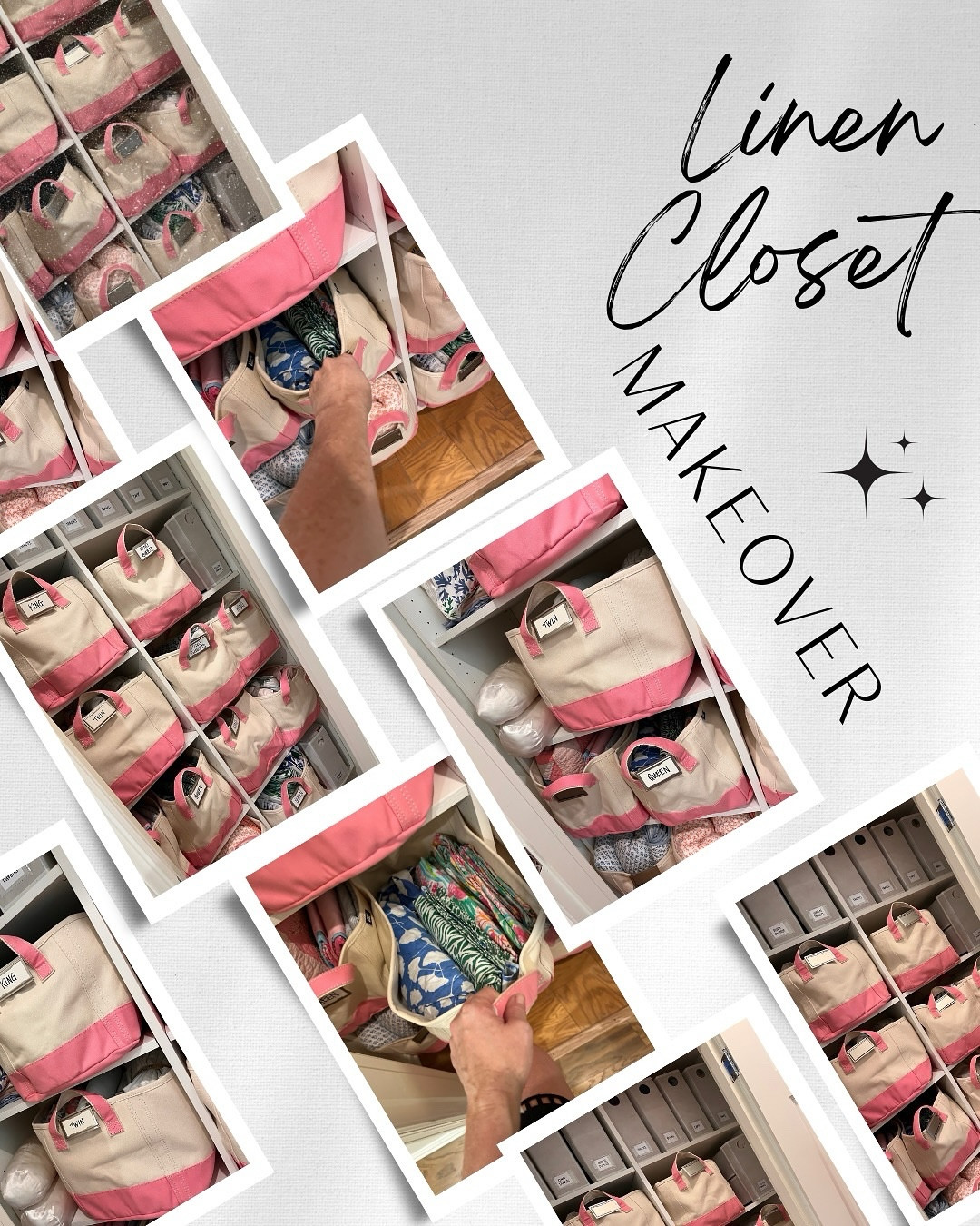 When the fabulous interior designer, Samantha Thompson asked me to help add some organization to her linen closet I knew it would be a beautiful space. She loves these @landsend bags to store her sheets and blankets. We used foldable sheet organizers to store seasonal and infrequently used items. To make the space sparkle we had to remove some of the excess. We relocated keepsakes & camp specific sheets to a bathroom closet to free up space. Once we had more space, I was able to adjust the shelves! Don’t let the space stay stagnant just because that’s where the shelves were placed when you moved into the house….they adjust…& it’s super easy and fast. 
@stinteriorarts 
Sweet dreams & happy linens 🧺💤🛌