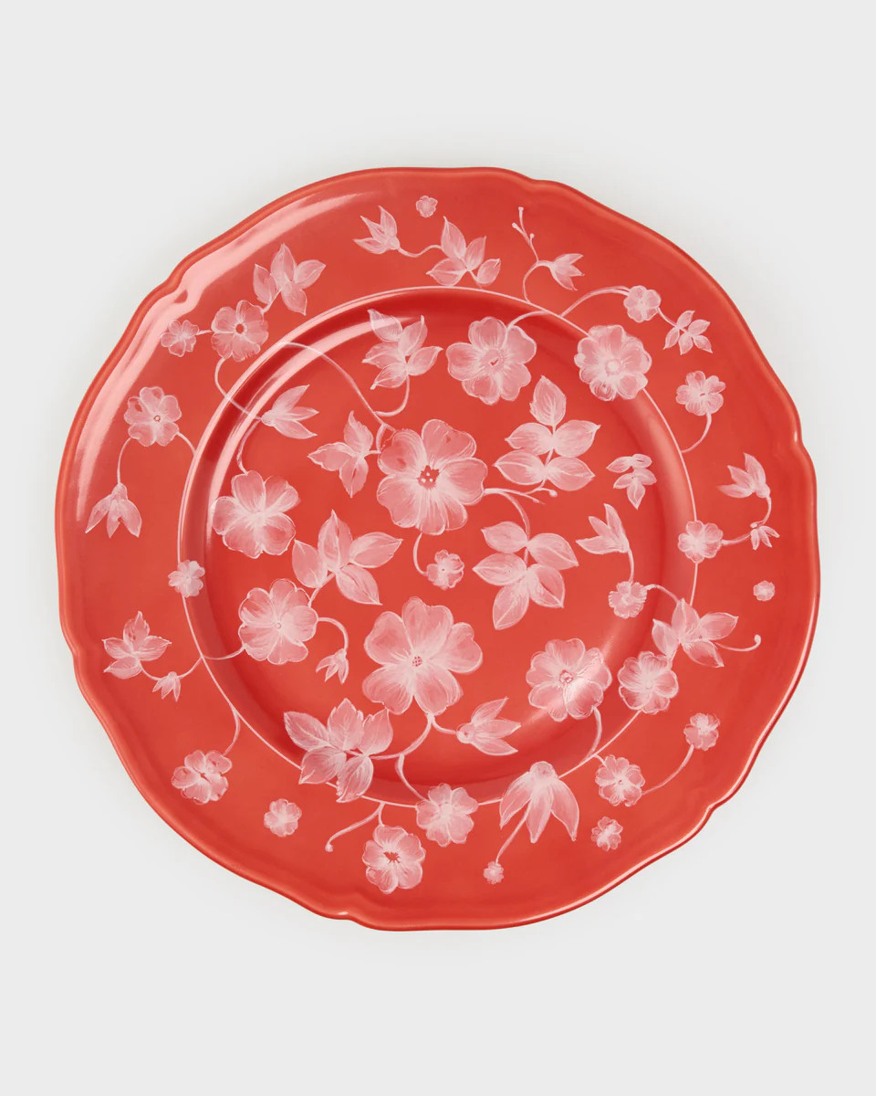 Floral Charger Red, by Ginori 1735 | Cabana Magazine