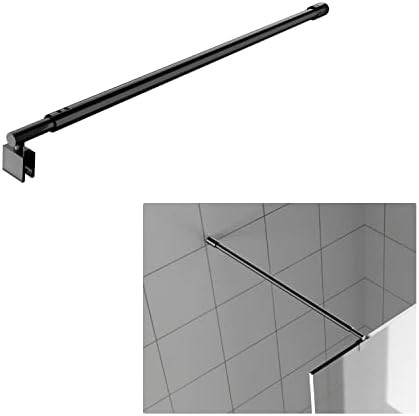 Black Shower Glass Support Bar,Wall-to-Glass Support Arm for 5/16" to 3/8" Thick Glass, 27.6'' to... | Amazon (US)