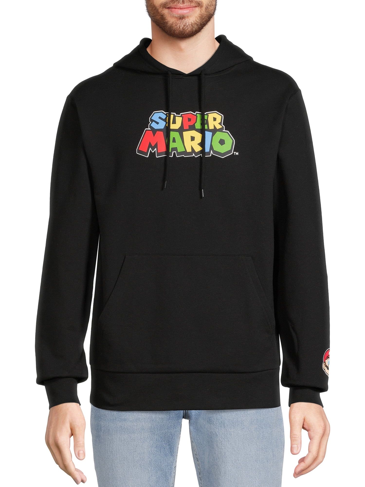 Nintendo Men's & Big Men's Super Mario Graphic Hoodie - Walmart.com | Walmart (US)