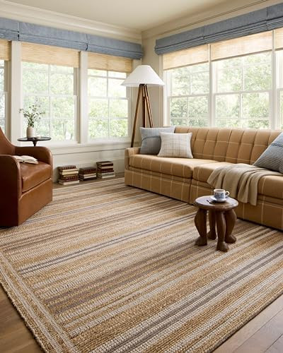 Loloi Chris Loves Julia Judy Collection JUD-03 Natural/Dove 7'-9" x 9'-9" Area Rug | Amazon (US)