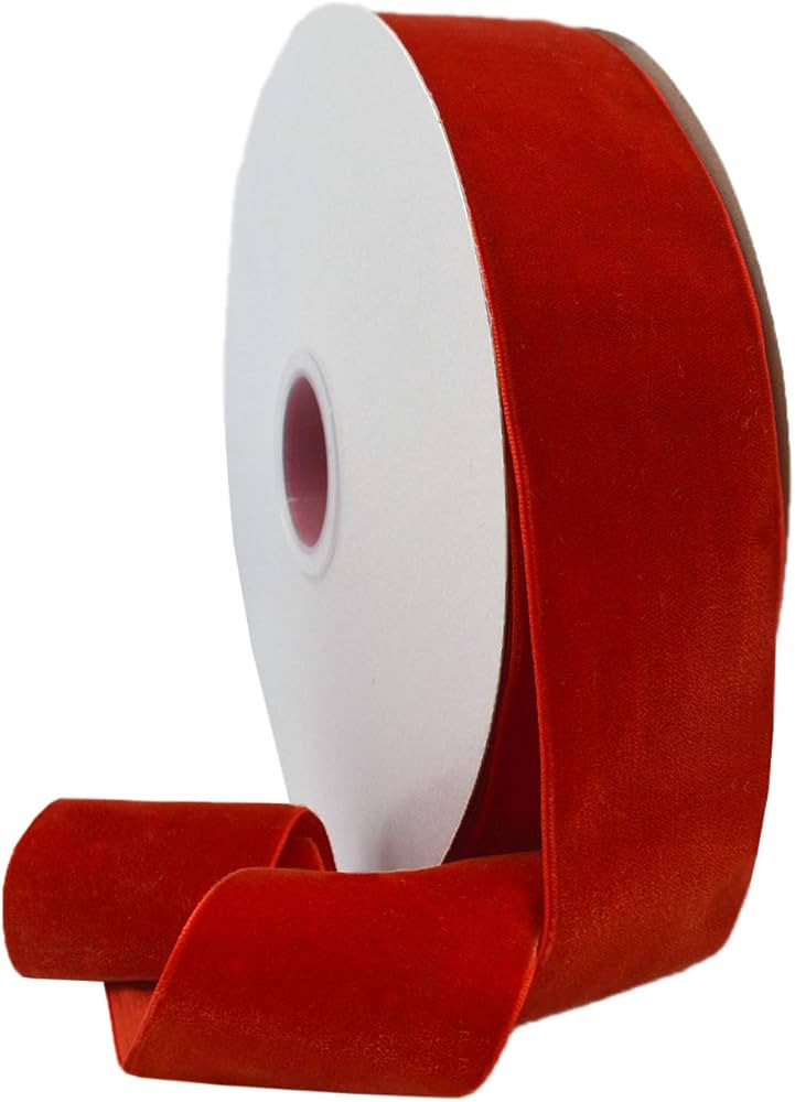 Morex Ribbon Viviana Velvet Ribbon, 2 inch by 20 Yards, Red, 1689.50/20-250 | Amazon (US)