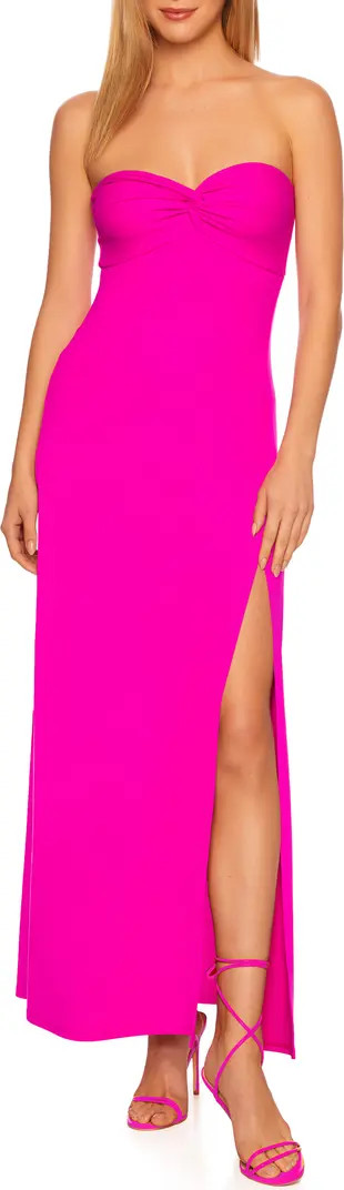 Twist Front Strapless Dress | Nordstrom