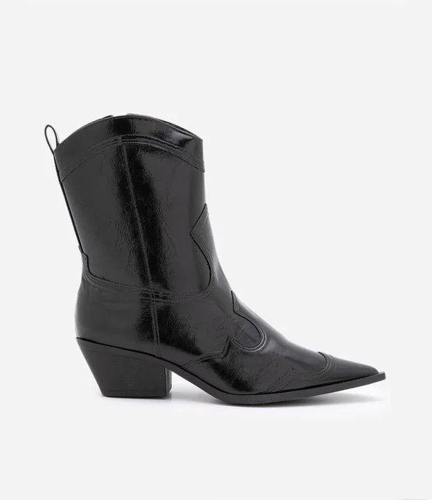 Bota Western com Cano Curto e Bico Fino Preto | Renner (BR)