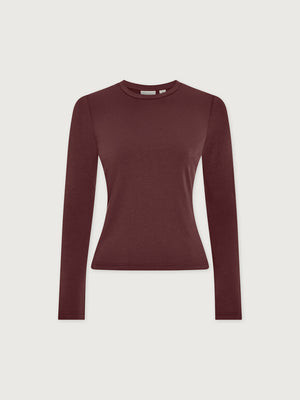 Edna Long Sleeve Fitted Tee | Varley US, Taupe Marl / L | Varley US