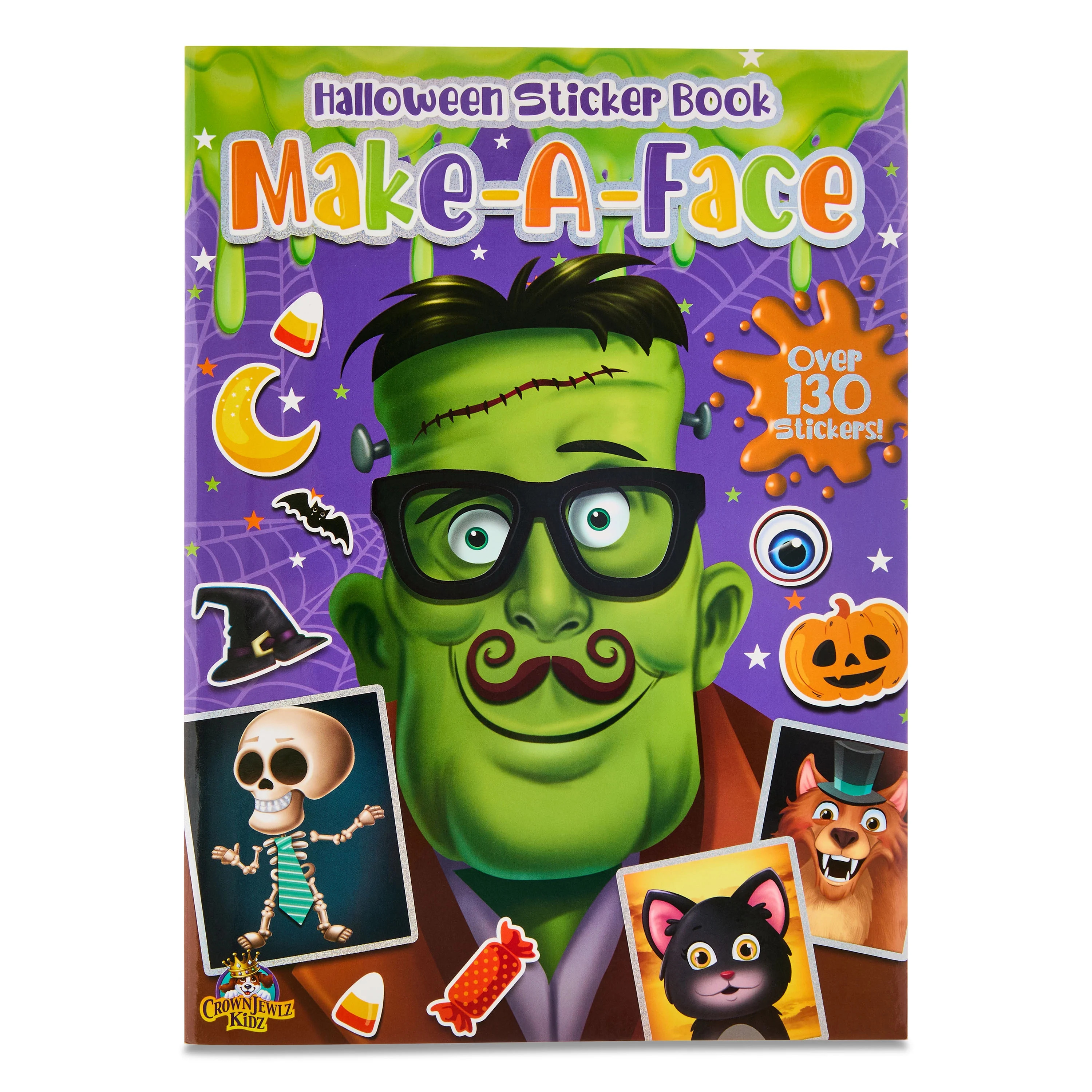 Make-A-Face Sticker Book, 130+ Stickers, Halloween by Way To Celebrate | Walmart (US)