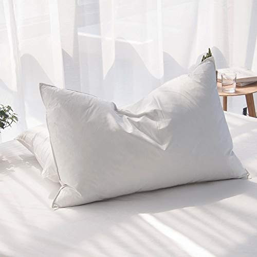 AIKOFUL Luxury Feathers Down Pillows King Size Set of 2, Hotel Quality Fluffy Bed Pillows, Soft Pillows for Sleeping, Organic Cotton Cover(20x36”, Pack of 2) | Amazon (US)
