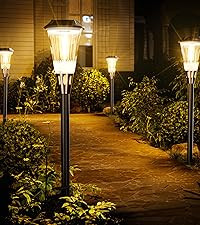 Bright Solar Pathway Lights Outdoor 8 Pack, 2-in-1 Warm&Cool Solar Lights Outdoor, Pathway Landsc... | Amazon (US)