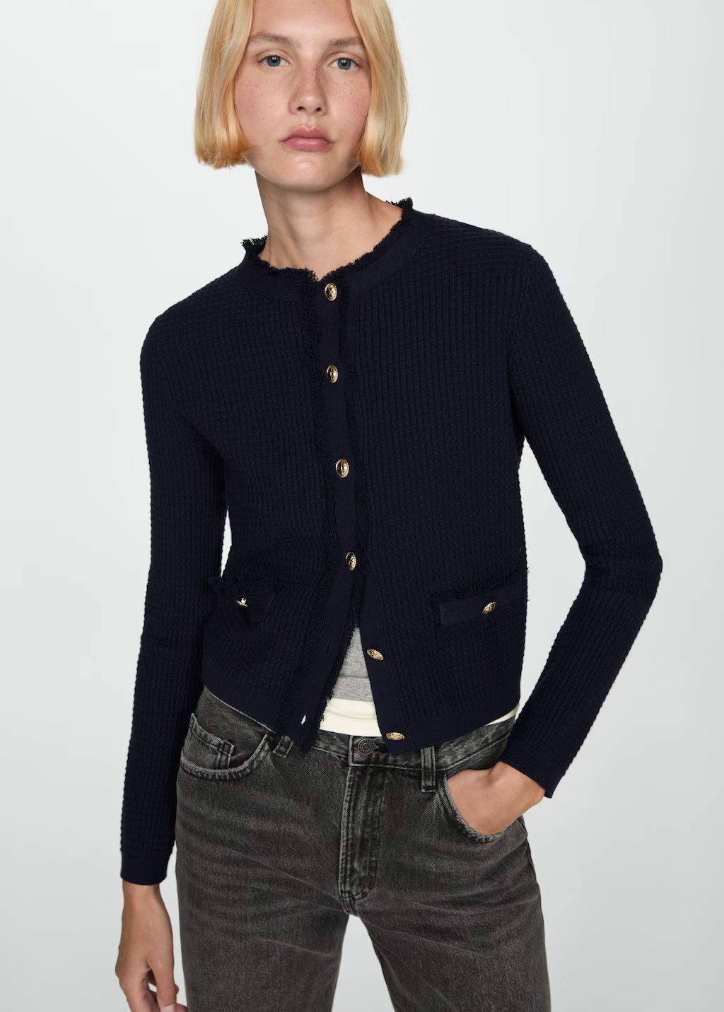 Button knit cardigan | MANGO (US)