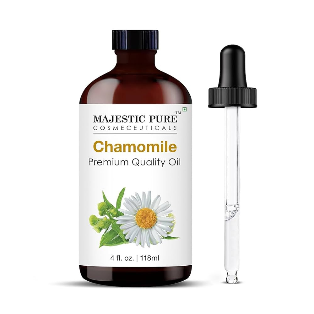 Majestic Pure Chamomile Essential Oil with Glass Dropper - Huge 4 Fl Oz - 100% Pure and Natural C... | Amazon (US)