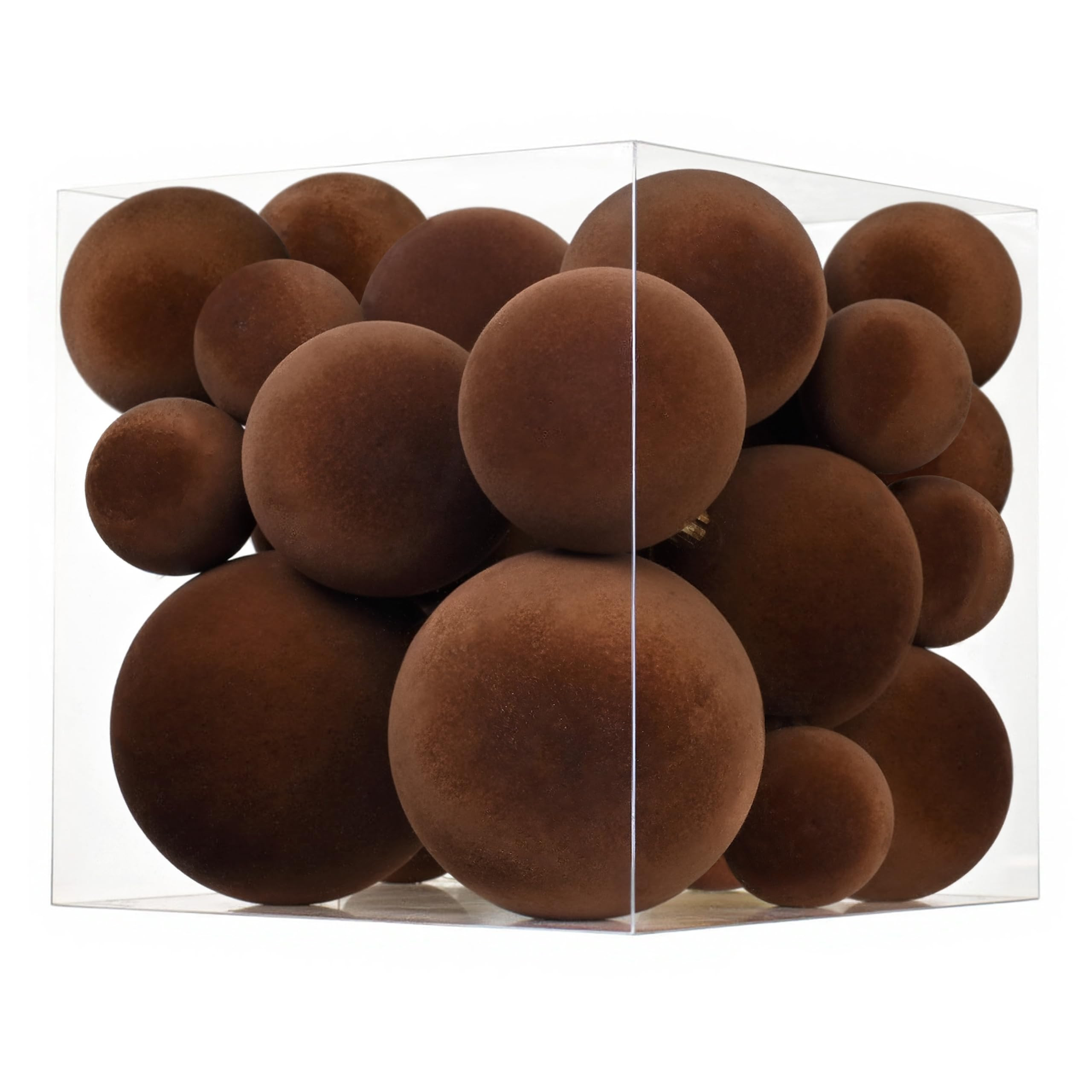 PYOF Christmas Ornaments 23 Pcs Velvet Ornaments for Christmas Tree, Mixed Sizes Flocked Balls Xm... | Amazon (US)