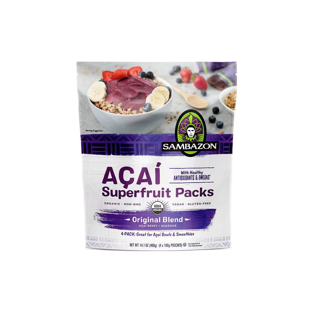 Sambazon Açaí Original Blend Superfruit Frozen Smoothie Packs - 400g | Target