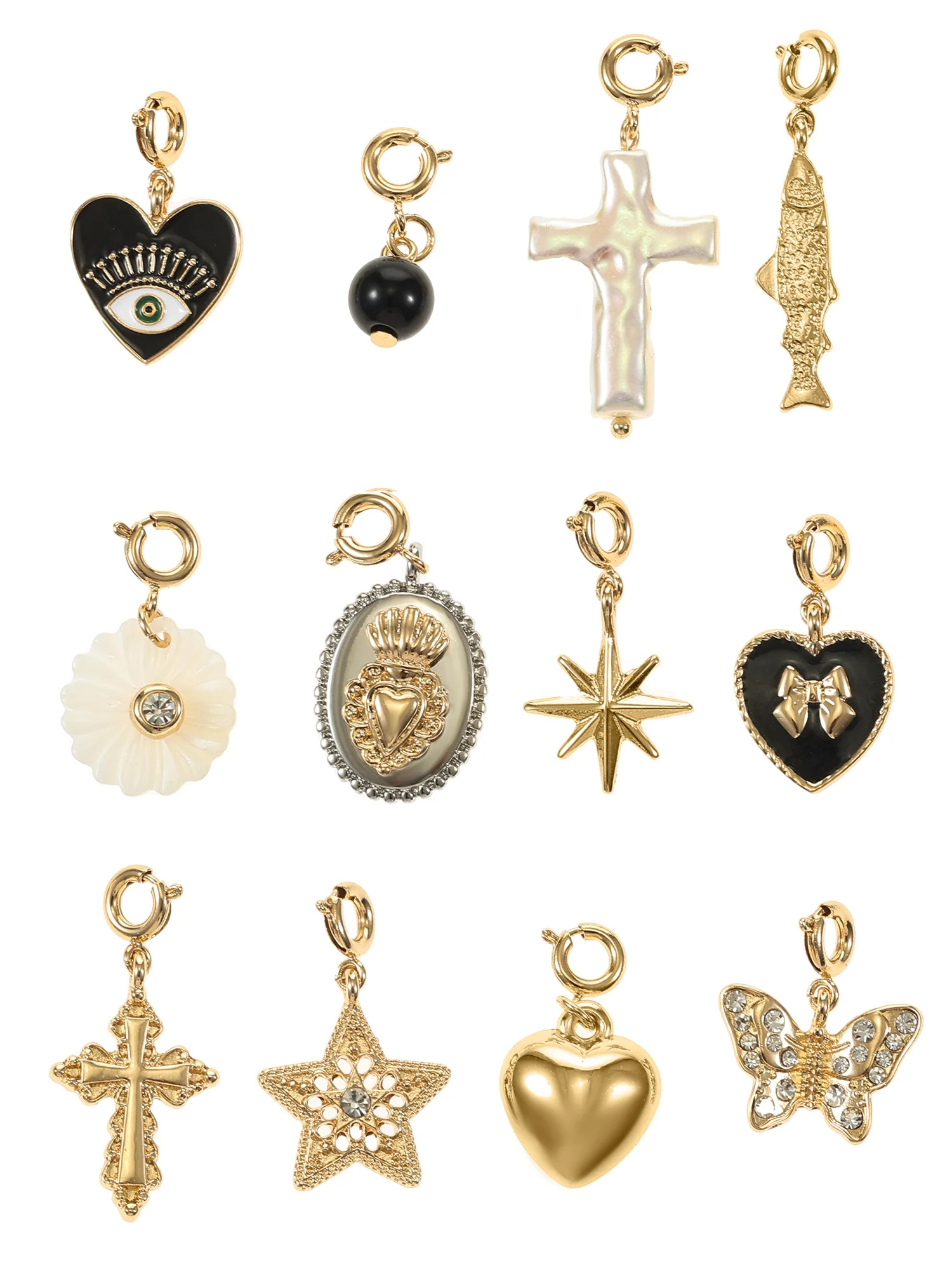 No Boundaries Holiday Gifting 12 Days of Charms Goldtone Set | Walmart (US)