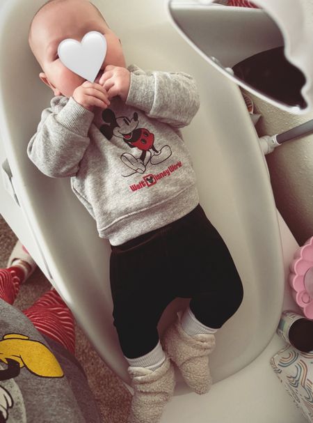 Winter outfit for babies is so much fun! We have matching sweatshirts and I always love dressing her to match me. Baby outfit Disney baby Disney world outfit Disneyland outfit baby booties Amazon baby

#LTKbaby #LTKkids #LTKfindsunder50