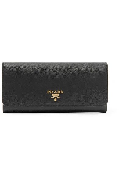 Prada - Textured-leather Wallet - Black | NET-A-PORTER (US)