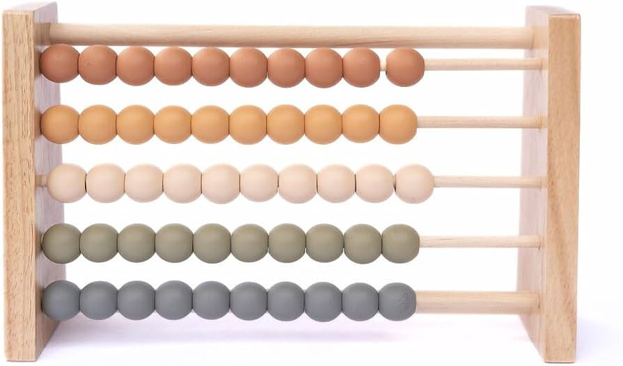 Boho Abacus - STEM Toy- Boho Nursery Decor and Playroom Decor- Math Toddler Toy with Beads- Monte... | Amazon (US)