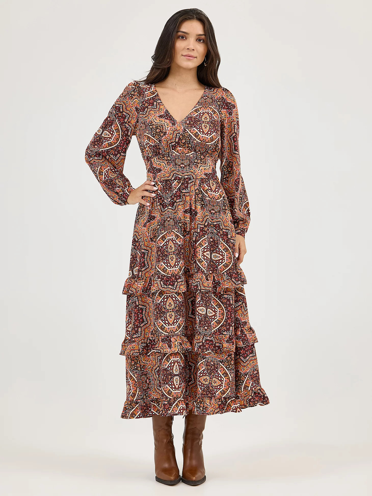 Women's Ruffle Accent Maxi Dress | Wrangler