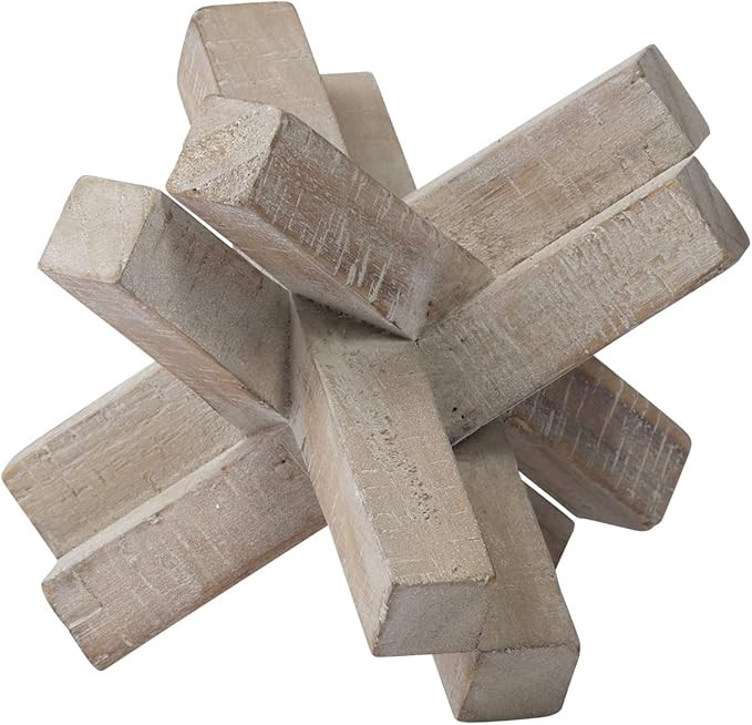 Mercana Furniture & Decor Vega I by Mercana Decorative Object, 5.5L x 5.5W x 4.1H, Whitewashed | Amazon (US)