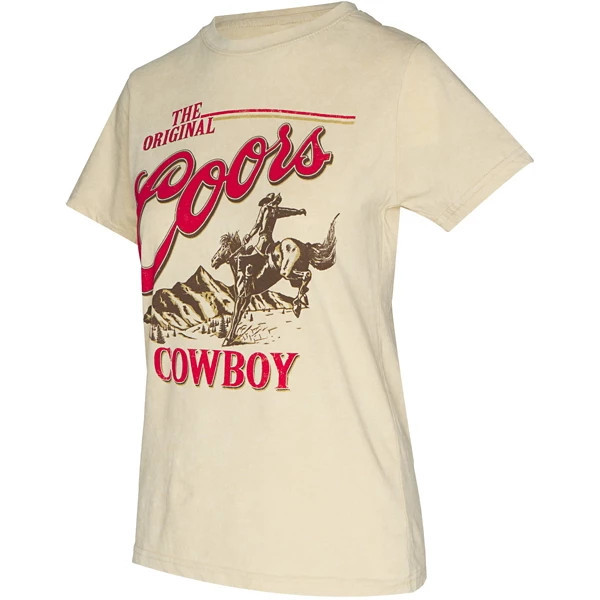 Women's Bowie Industries Coors Cowboy T-Shirt Small Off White | Scheels
