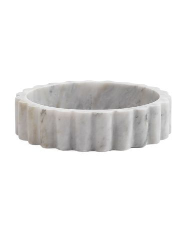 10in Solid Marble Fluted Bowl | TJ Maxx