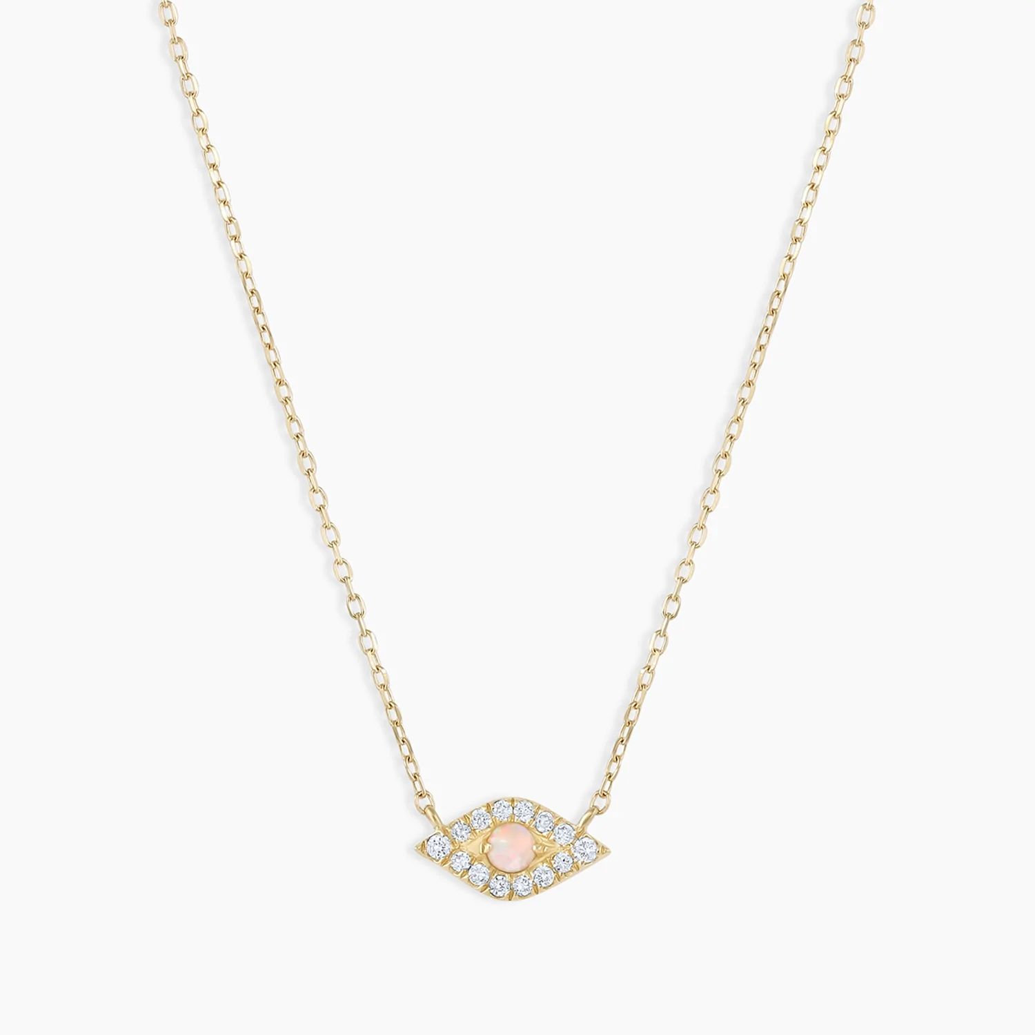 Diamond Evil Eye Necklace in 14k Gold, Women's by gorjana | Gorjana