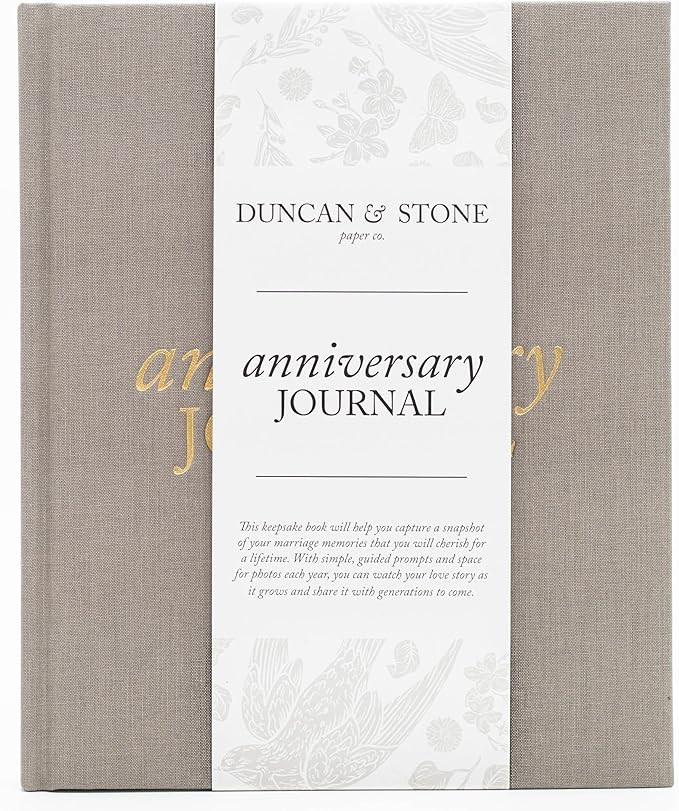 Wedding Anniversary Journal (Taupe, 189 Pages) by Duncan & Stone - Anniversary Book for Couple - ... | Amazon (US)