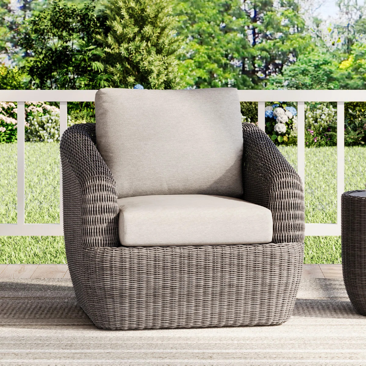 Cambelle Swivel Premium All-Weather Wicker Outdoor Lounge Chair | Wayfair North America