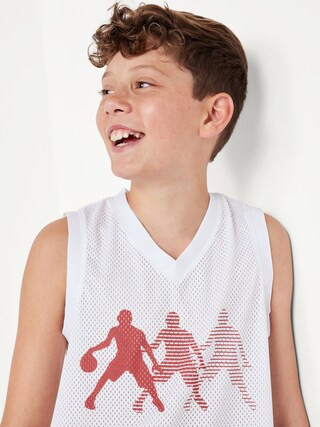 Mesh Graphic Basketball Tank Top for Boys | Old Navy (US)