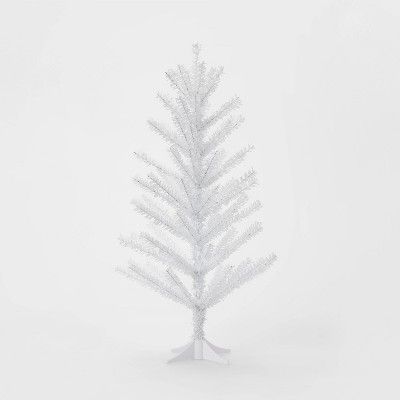 2ft Mini Unlit Tinsel Artificial Christmas Tree White - Wondershop™ | Target