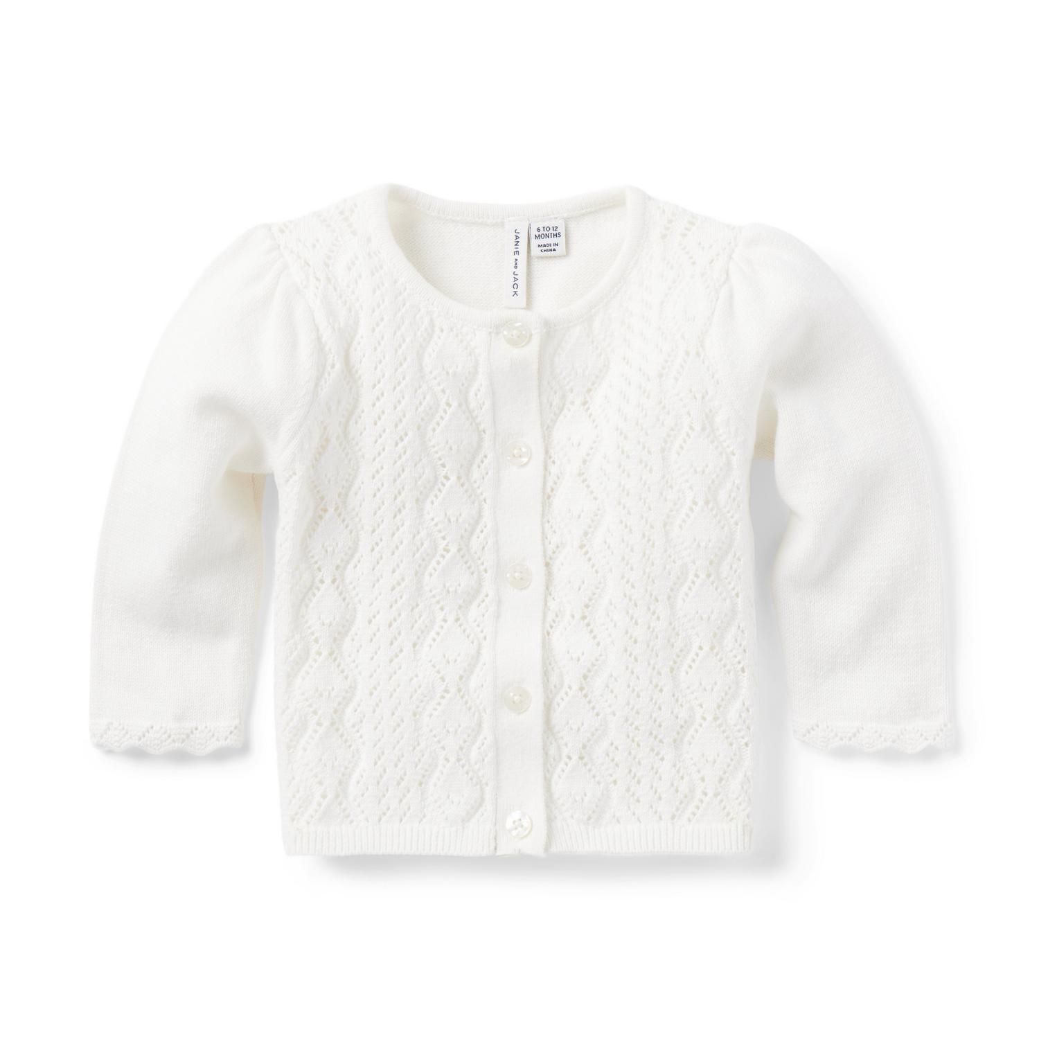 The Pointelle Baby Cardigan | Janie and Jack