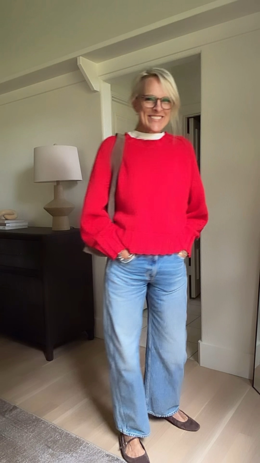 My favorite sweater is back in stock in this red!
Wearing Small
Under $100! I also grabbed the white it goes with everything 
Love a good pop of red this fall ￼￼

#LTKdayinmylife #LTKOver40 #LTKSeasonal