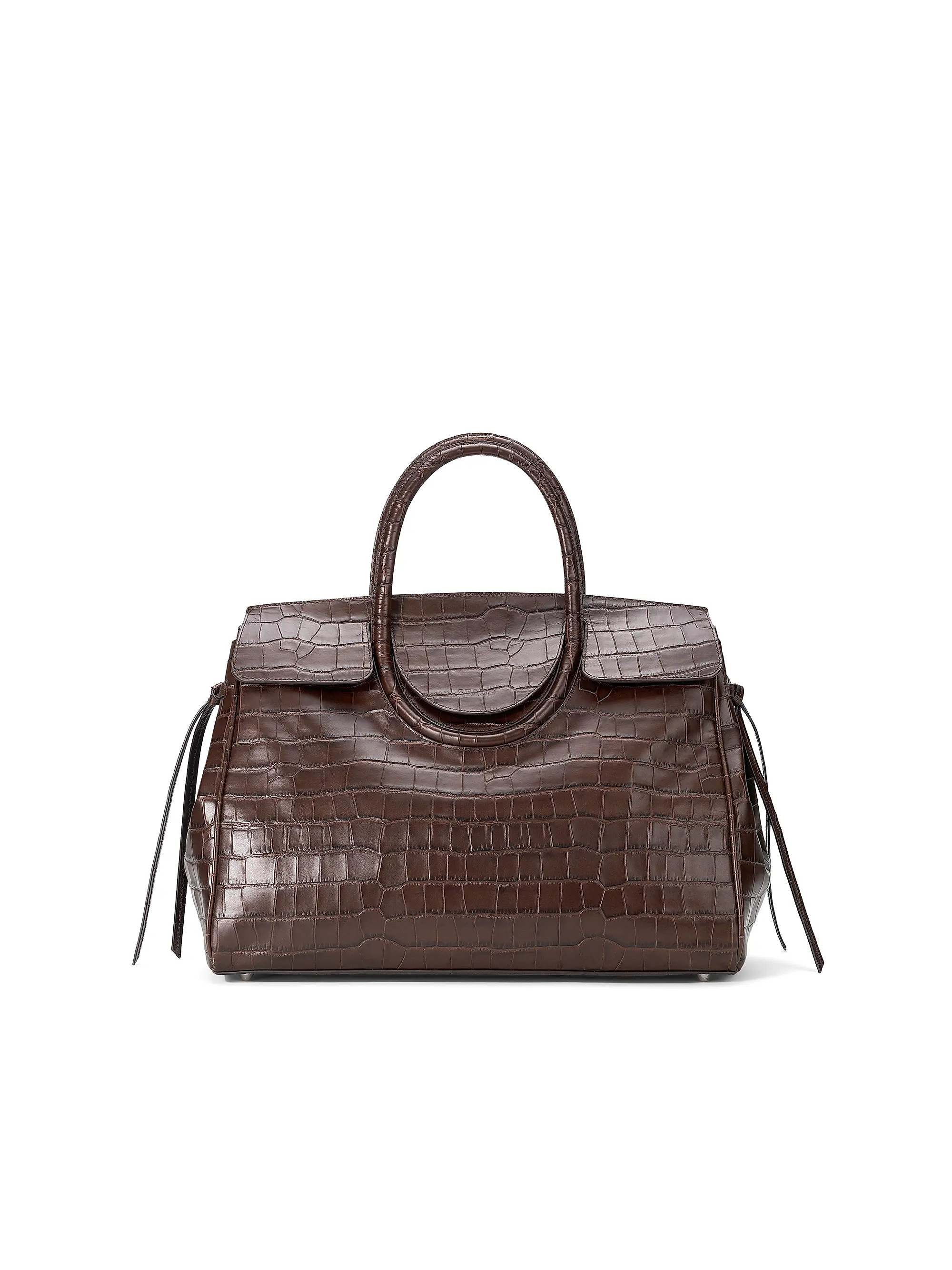 Maude Crocodile-Embossed Leather Carryall | Saks Fifth Avenue
