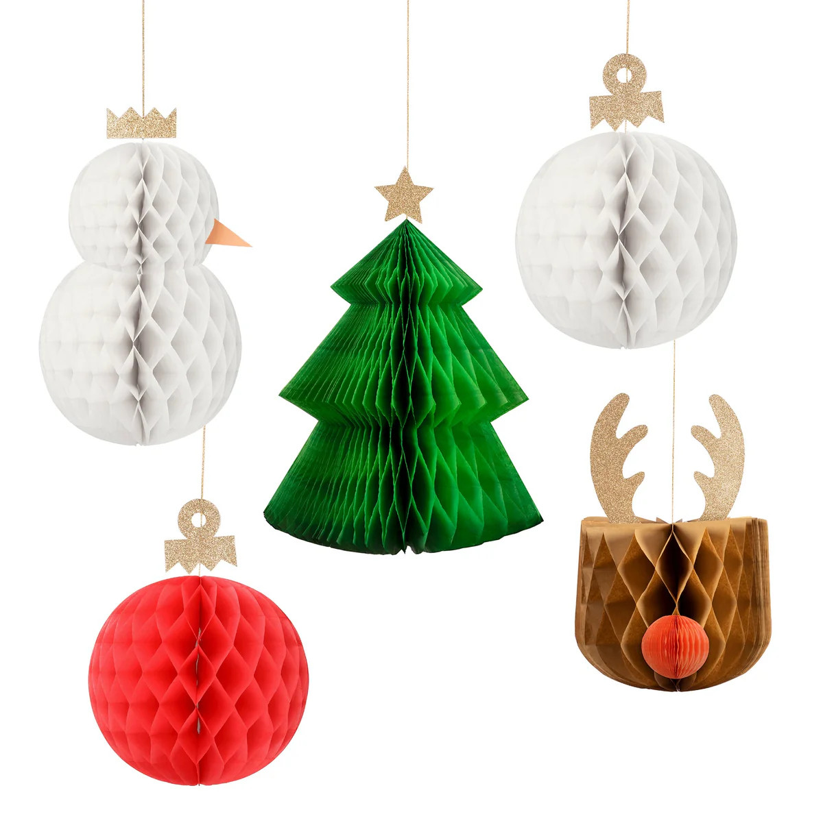 Large Hanging Christmas Honeycomb Decorations | Get Gatherings