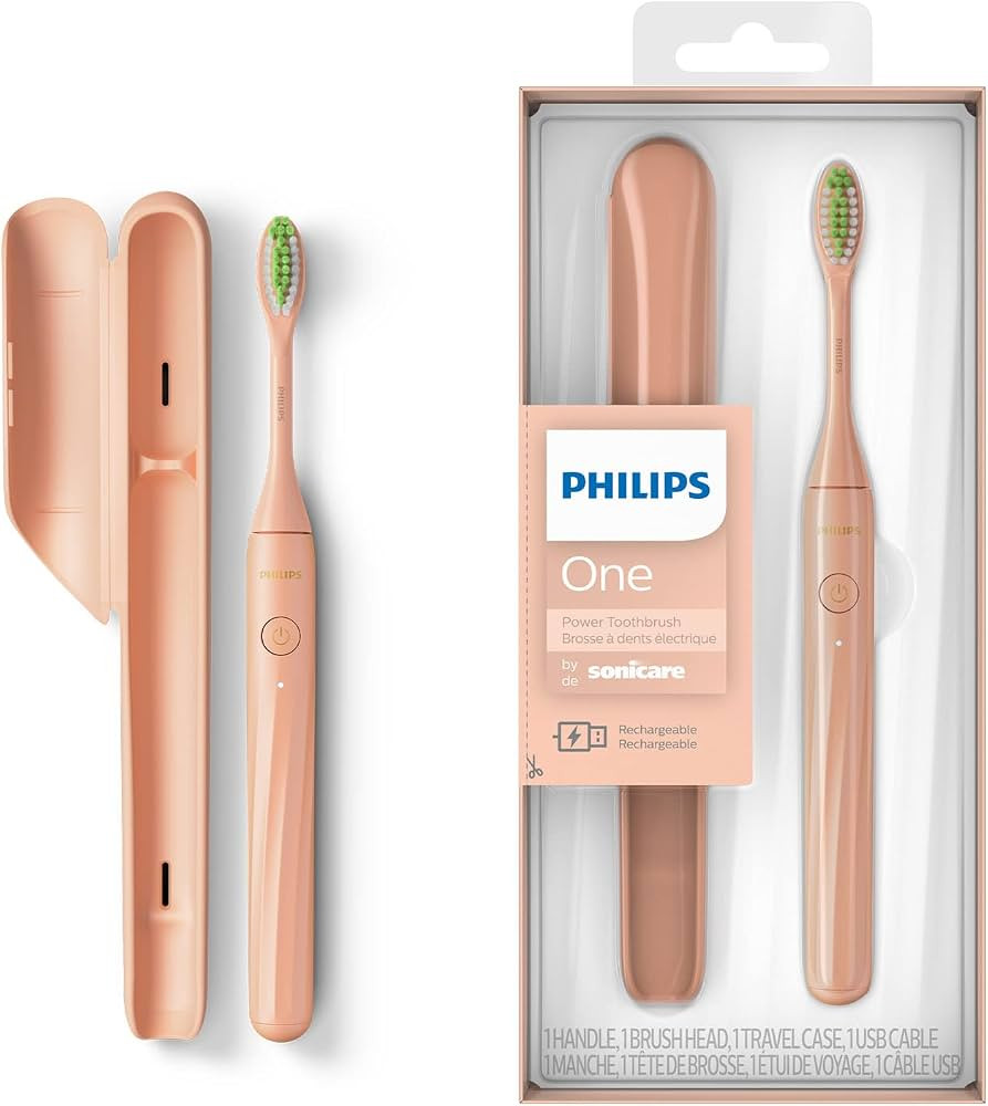 Philips One elektrische Zahnbürste mit USB-Ladung, Silber (Modell HY1200/25) | Amazon (DE)