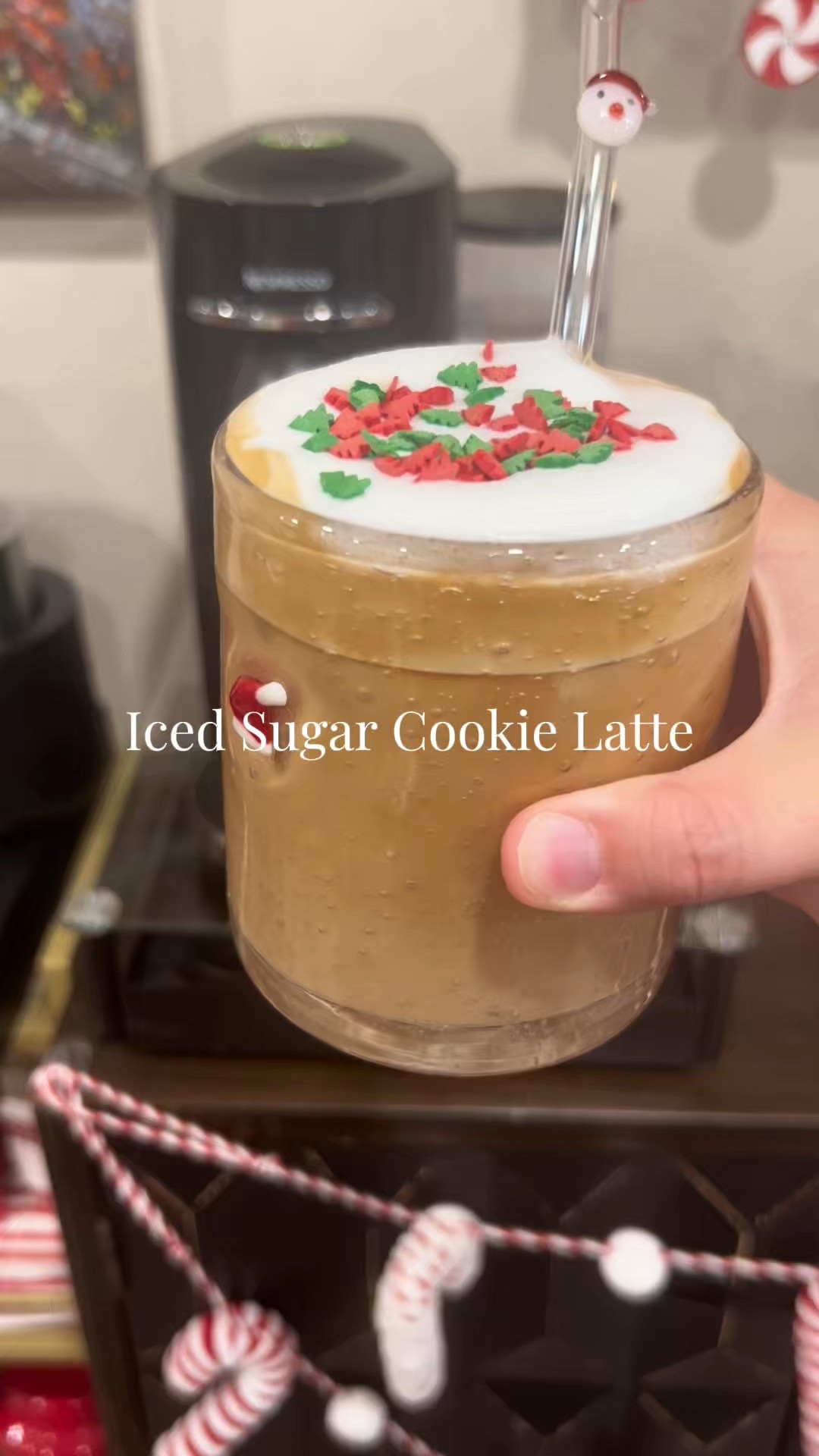 Iced Sugar Cookie Latte ☕️

✨2-4 pumps of Sugar Cookie syrup
✨Double espresso shot
✨Milk of your choice
✨Ice
✨Toppings

I absolutely love making holiday drinks at home & my Nespresso Vertuo makes it so easy and delicious! #coffee #latte #recipe #nespresso #holidaydrink

#LTKHoliday #LTKmorningroutine #LTKHome