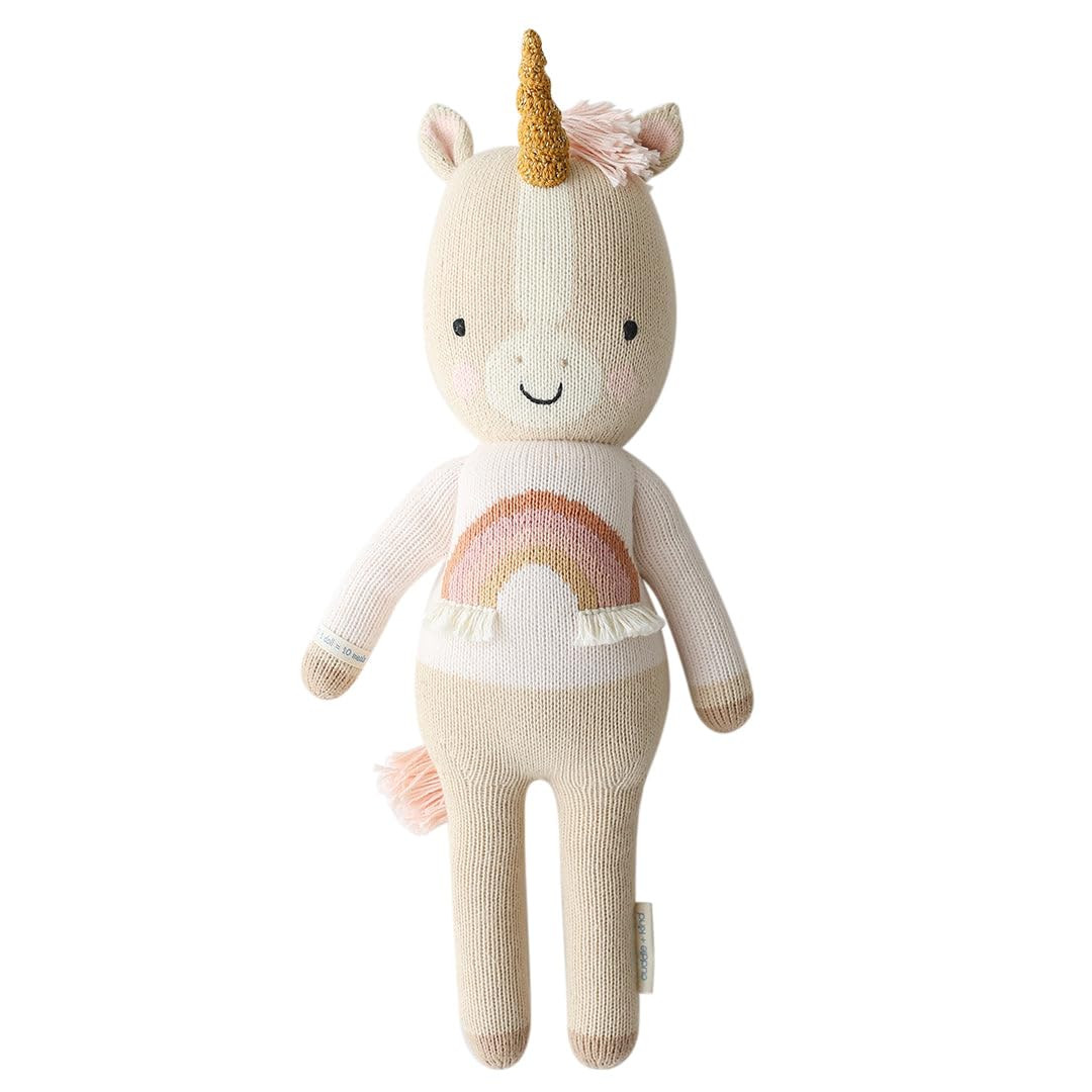 cuddle + kind Zara The Unicorn Little 13" Hand-Knit Doll – 1 Doll = 10 Meals, Fair Trade, Heirl... | Amazon (US)