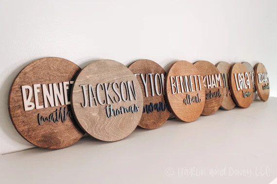 3D Baby Name Sign Nursery Name Sign Round Sign Nursery | Etsy | Etsy (US)