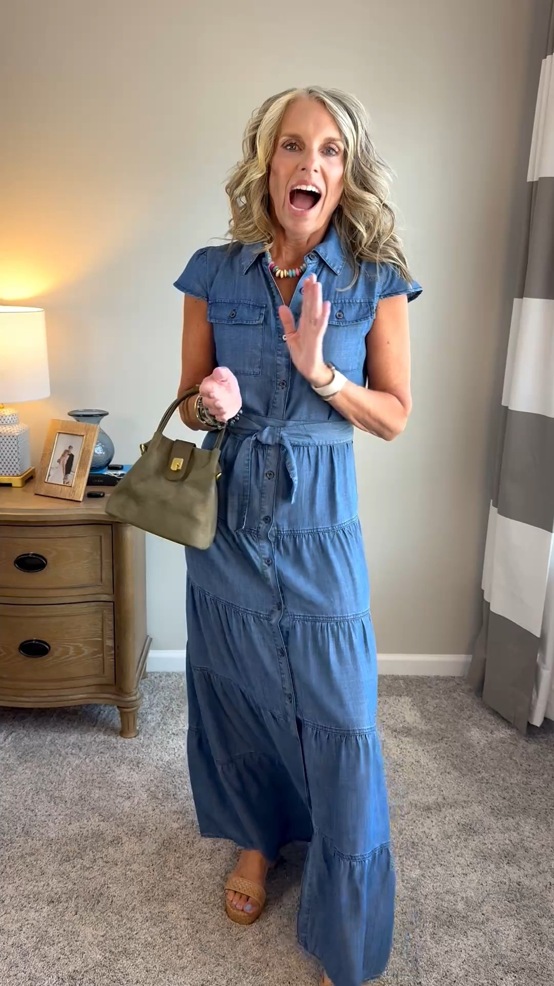 Wearing XS. What a cute dress for school, work or church or any day ending in “y”.

#LTKootd #LTKgrwm #LTKOver40