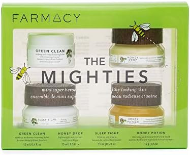 Farmacy The Mighties Cosmetics Gift Set - Mini Sizes of Green Clean, Honey Drop, Sleep Tight, & H... | Amazon (US)