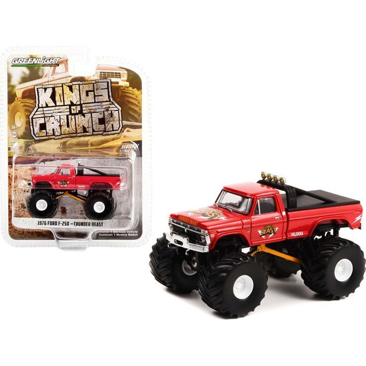 1976 Ford F-250 Monster Truck Red "Thunder Beast" "Kings of Crunch" Series 11 1/64 Diecast Model ... | Target