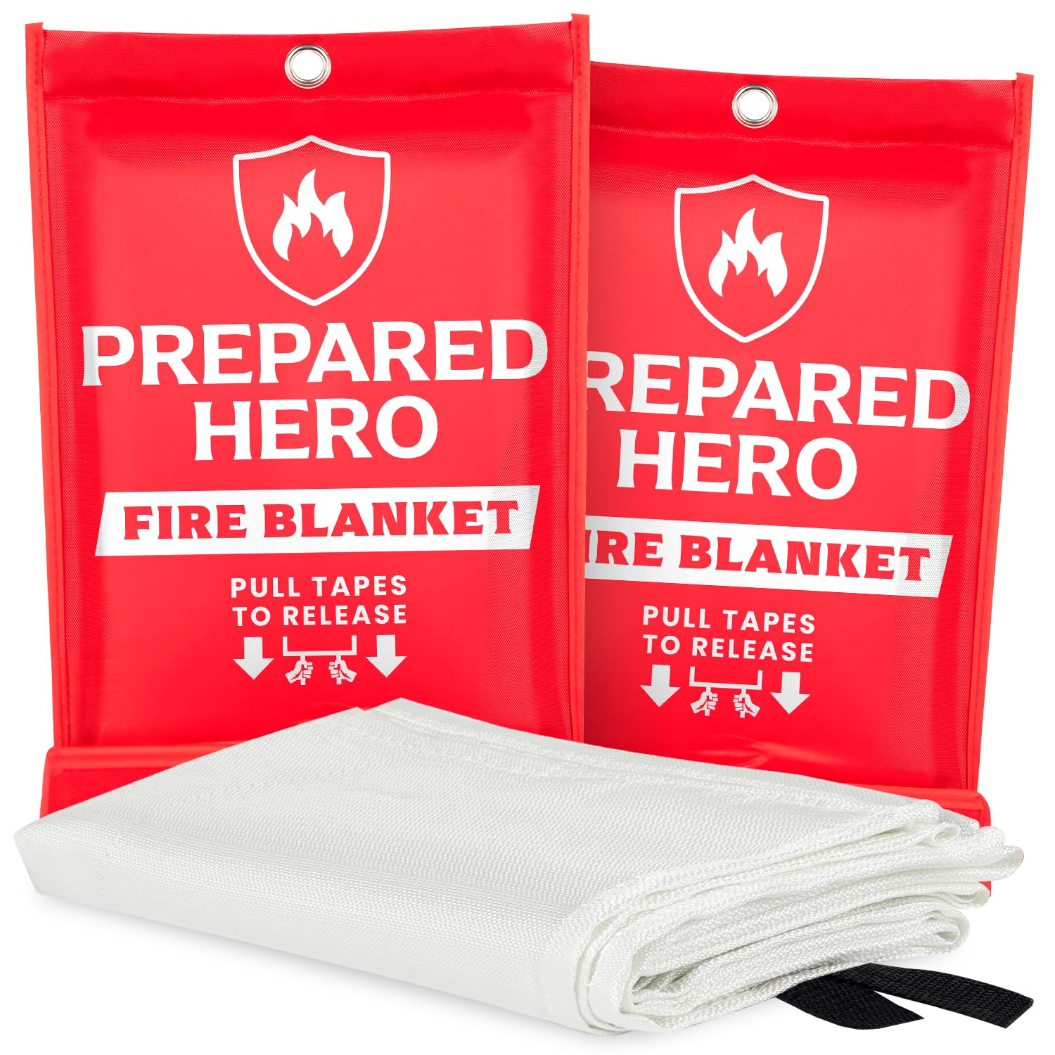 Prepared Hero Emergency Fire Blanket - 2 Pack - Fire Suppression Blanket for Kitchen, 40” x 40... | Amazon (US)