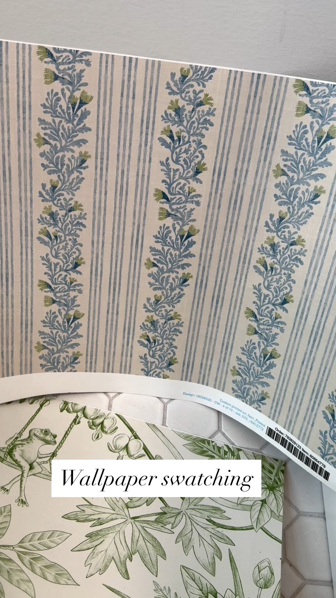 Bathroom wallpaper swatches 

#LTKHome #LTKSaleAlert #LTKFindsUnder50