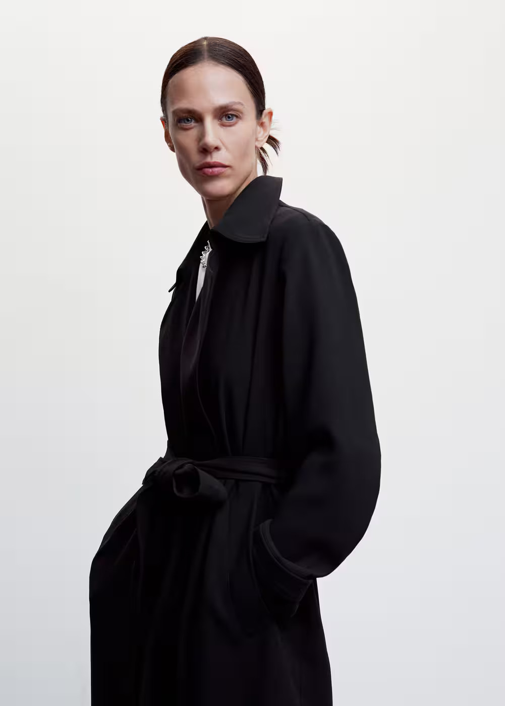 Belt flowy trench -  Women | Mango United Kingdom | MANGO (UK)