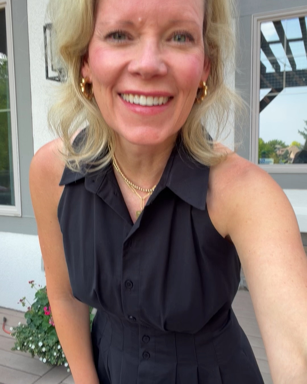 I am wearing this @Anthropologie dress to church tomorrow. It makes a great date night dress, too. It is on sale again and is one of my favorites. Super flattering and comfortable. Love that it comes in different patterns now as well. If you are in between sizes, I would consider sizing down. ￼