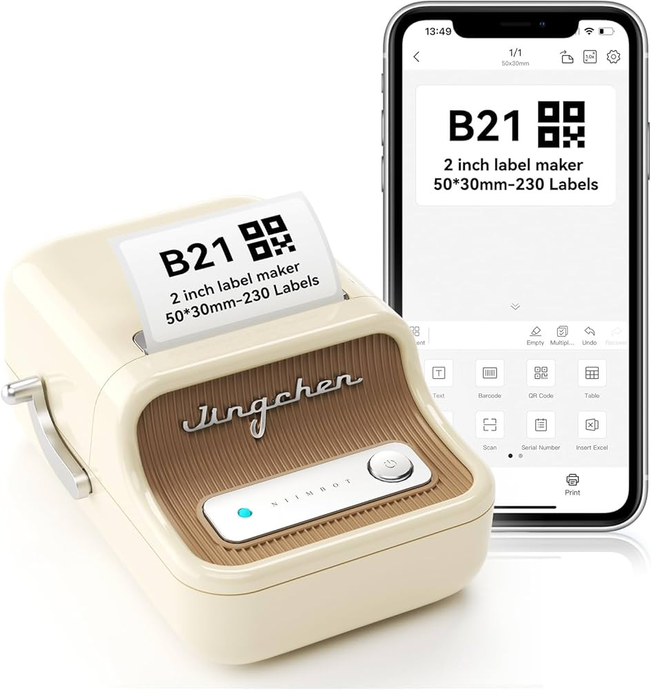 NIIMBOT B21 Label Maker Machine with 1 Roll Free Tape Vintage 2 inches Width Business Thermal Lab... | Amazon (US)
