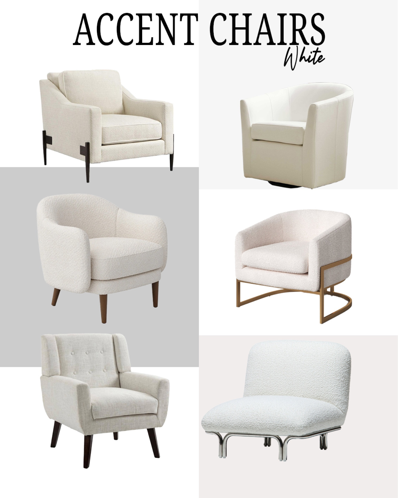 White accent chairs to upgrade your home🤍

#LTKSeasonal #LTKstyletip #LTKhome