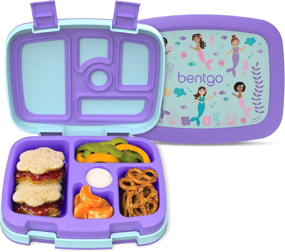 Bentgo Kids Prints Leak-Proof, 5-Compartment Bento-Style Kids Lunch Box - Ideal Portion Sizes for... | Amazon (US)